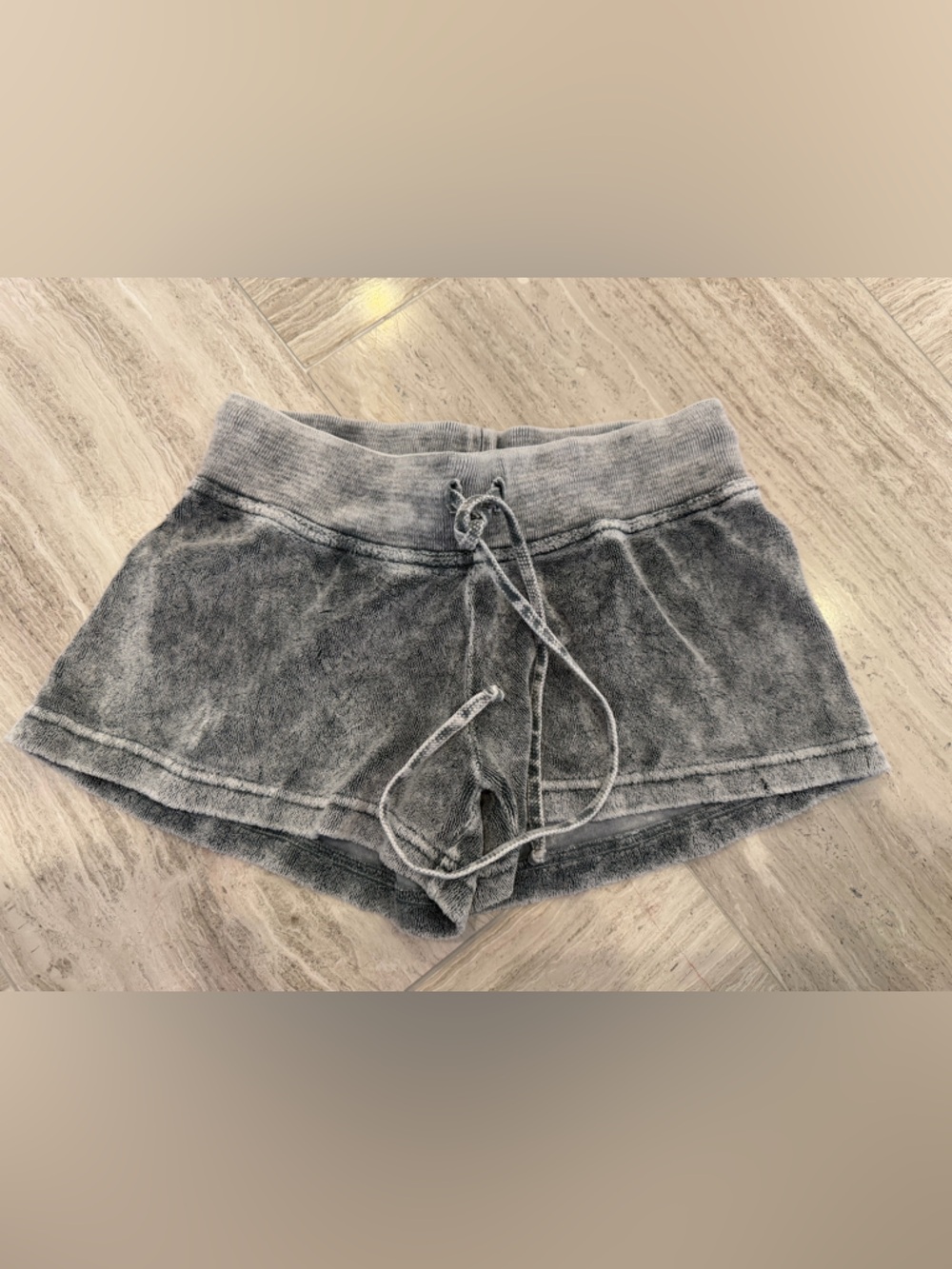 Hard Tail Charcoal Mineral-Wash Lounge Shorts